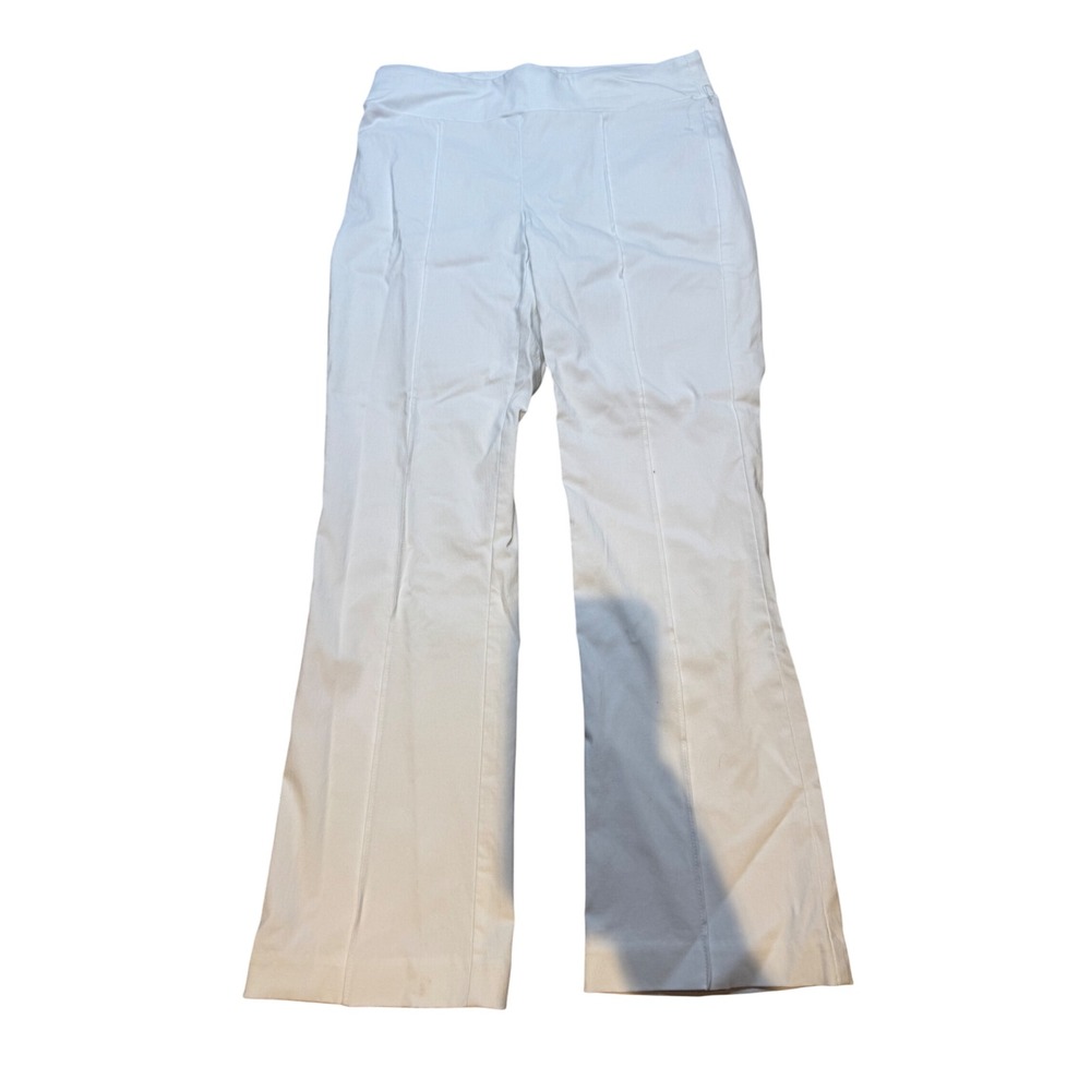 J. McLaughlin White Wide‎ Leg Pants Size 4 Career Casual
